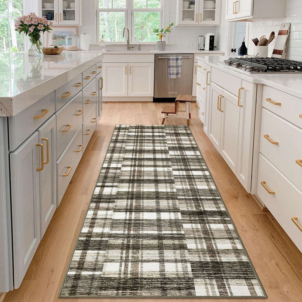 Large Living Room Rugs 8x10 Area Rugs Machine Washable Modern Geometric Neutral Rug Non Slip Low Pile Farmhouse Stain Resistant Carpet for Bedroom Nursery Classroom Dorm 8'x10' Multi