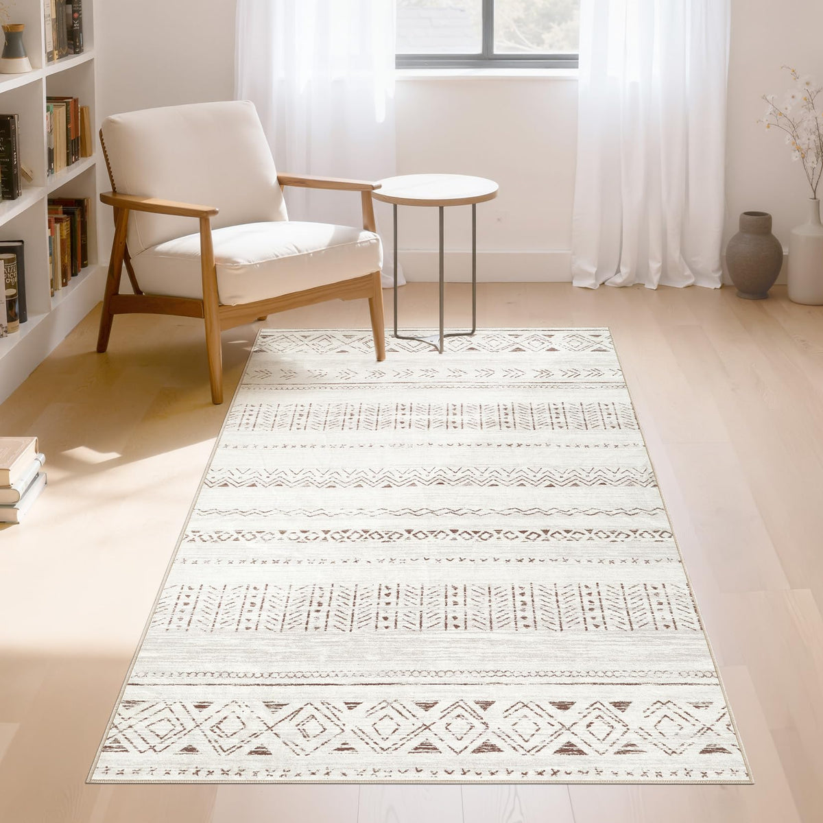 cotiled 6x9 Area Rugs for Living Room: Boho Washable Rug for Dining Room