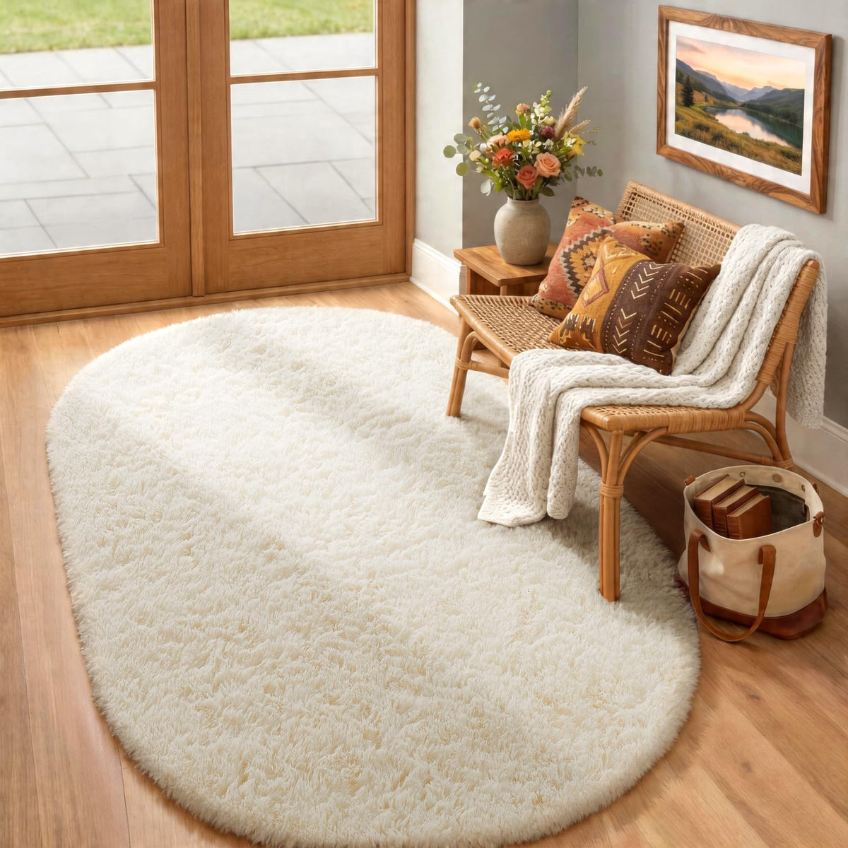 Ophanie Leopard Rugs for Bedroom Living Room, Cheetah Print Rug Fluffy Shag Large Fuzzy Plush Soft Throw,Large Shaggy Floor Faux Animal Throw 4x6 Carpets,Decor Aesthetic with Over 99 pcs Pile fibers