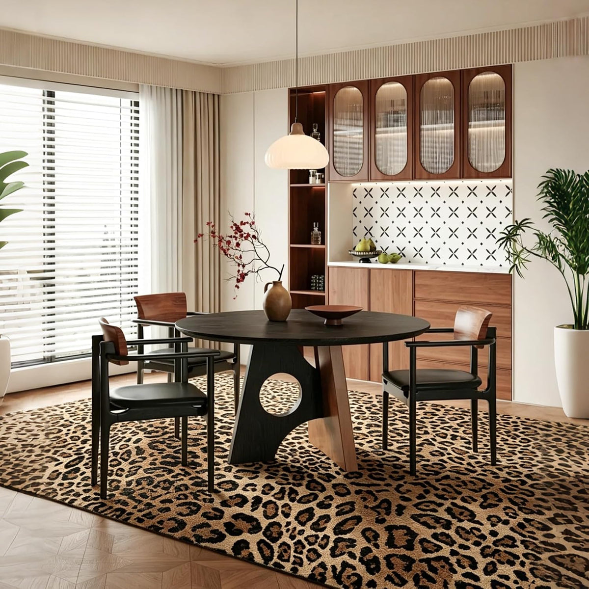 5X7 Leopard Rug,Soft Low Pile Non Slip Cheetah Print Carpet for Bedroom,Brown Animal Print Area Rugs for Living Room Dining Room Safari