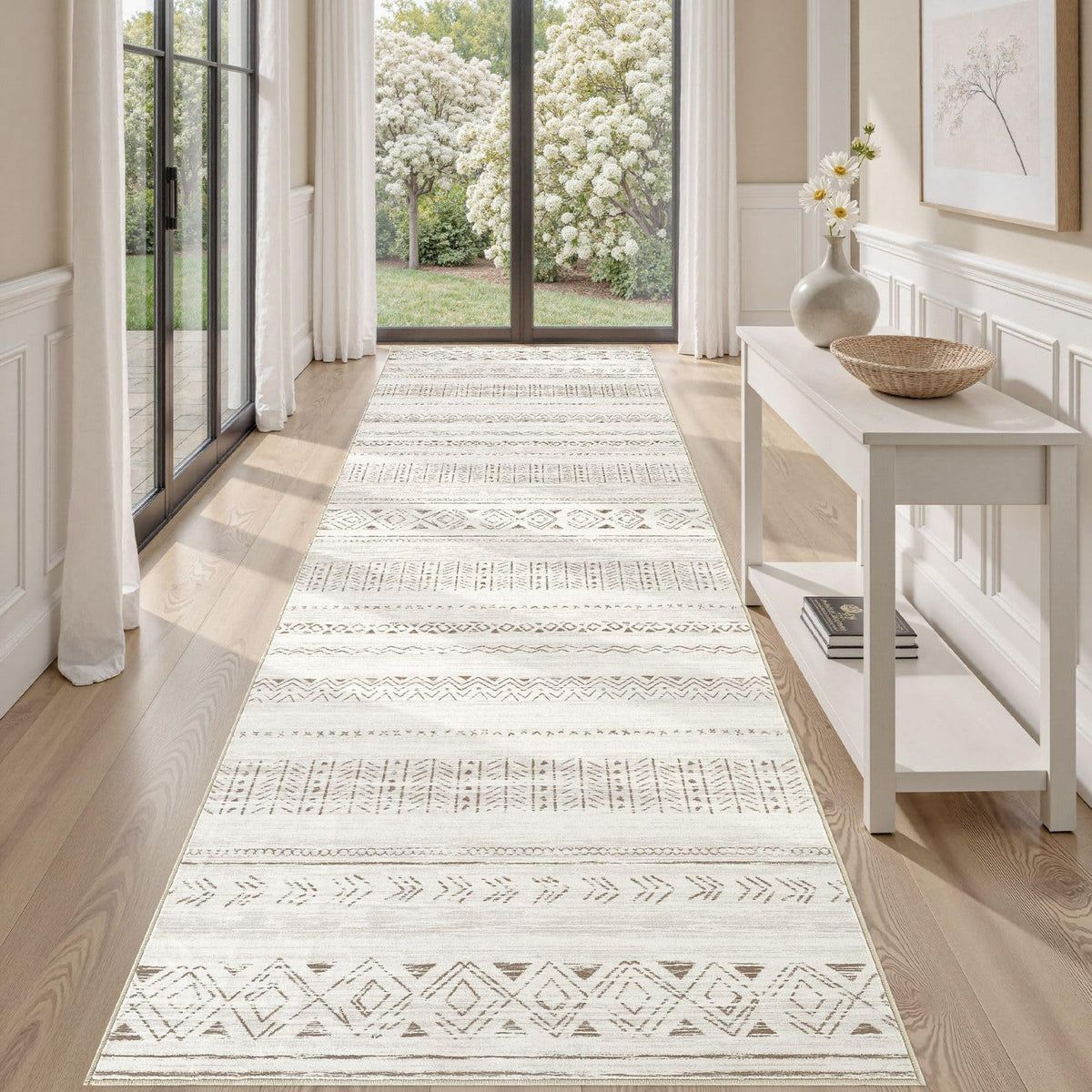 cotiled 6x9 Area Rugs for Living Room: Boho Washable Rug for Dining Room