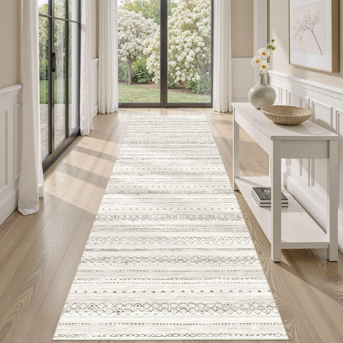 cotiled 6x9 Area Rugs for Living Room: Boho Washable Rug for Dining Room