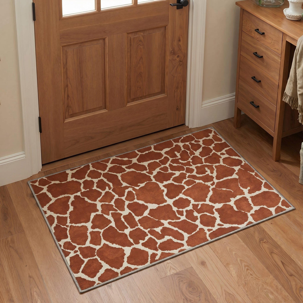 Bavni Leopard Rug 5x7 Cheetah Animal Print Rug Washable Jungle Rugs Blue