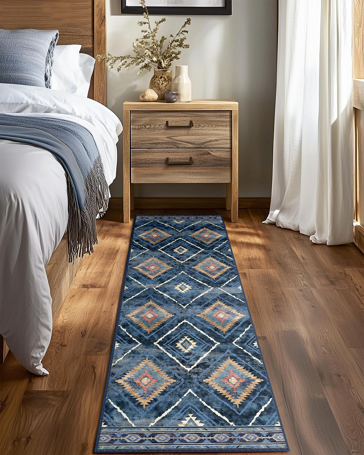 BESTSWEETIE 5'x7' Washable Area Rug for Living Room Bedroom Yellowbrown