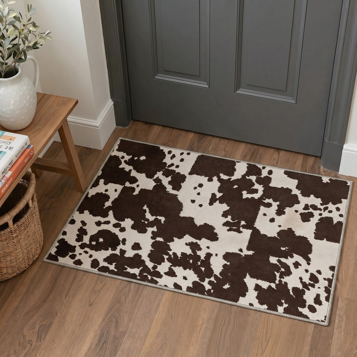 Bavni Leopard Rug 5x7 Cheetah Animal Print Rug Washable Jungle Rugs Blue