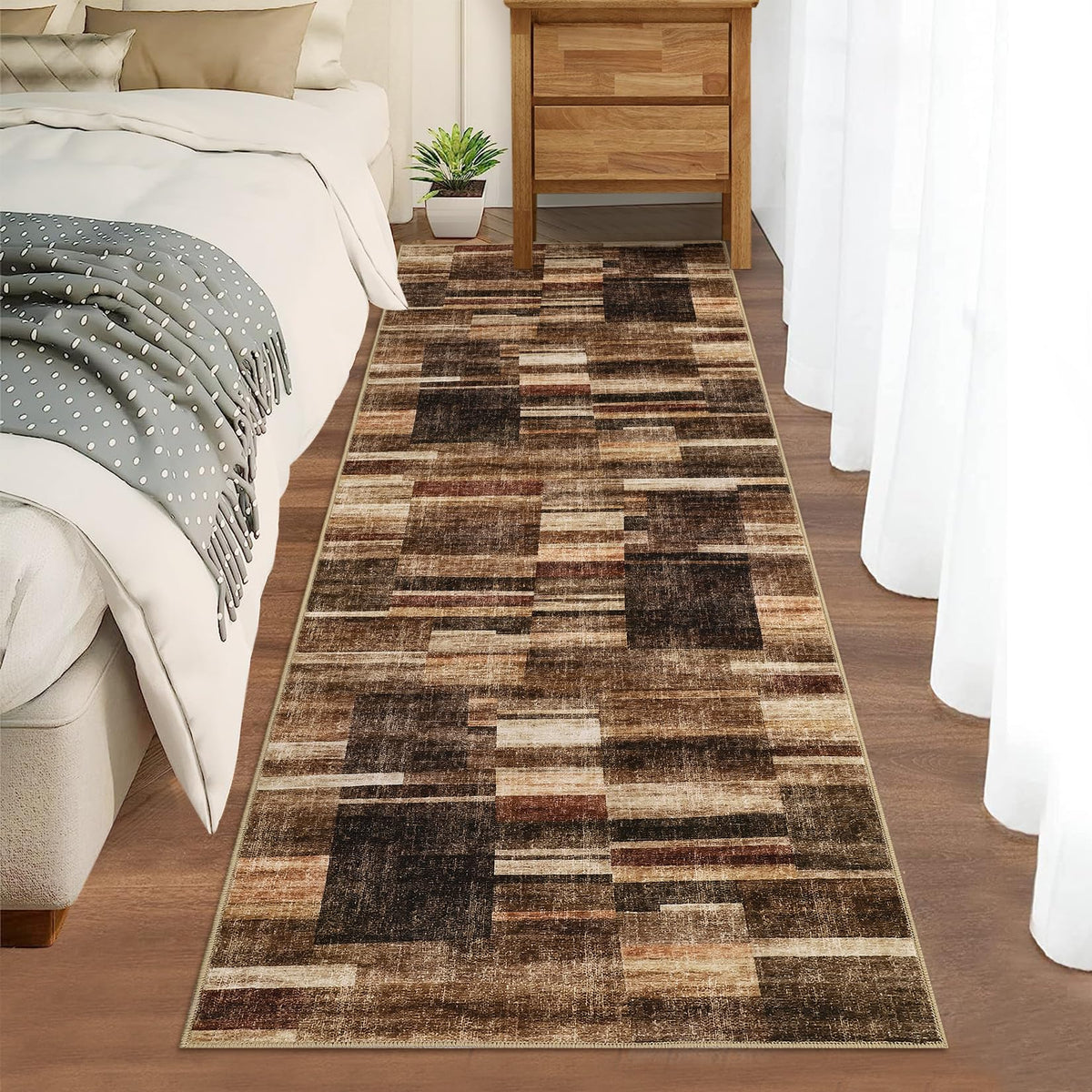 GarveeHome Large Living Room Rugs 8x10 Area Rugs Machine Washable Modern Geometric Neutral Rug Non Slip Low Pile Farmhouse Stain Resistant Carpet for Bedroom Nursery Classroom Dorm 8 ft x10 ft Multi