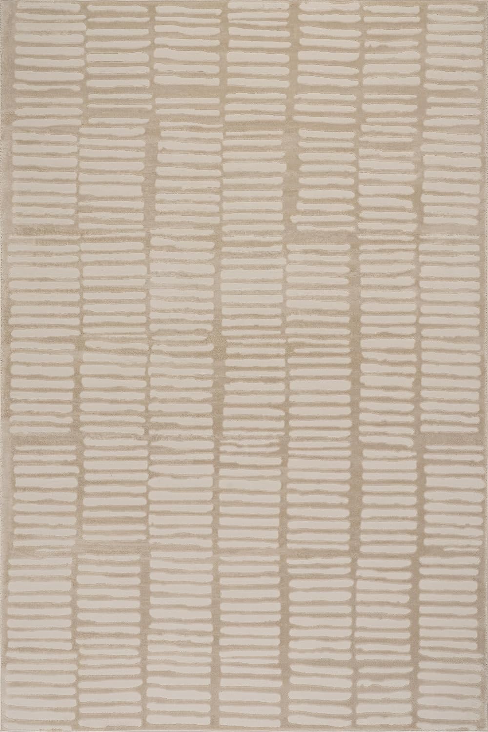 nuLOOM Kailani Cream Geometric Washable Area Rug, 7' x 9'