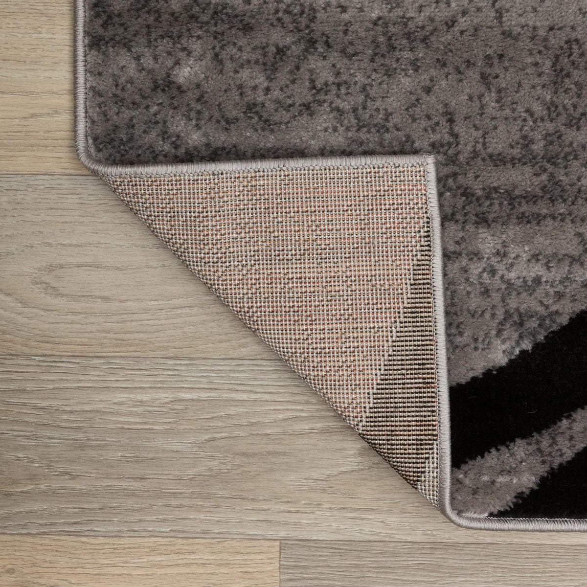 Rugshop Wavy Circles Fade-Resistant Living Room Area Rug Gray 5'3" x 7'3"