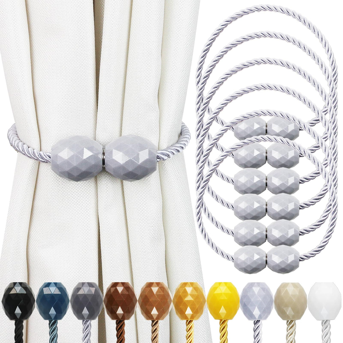 Strong Magnetic Curtain Tiebacks Decorative Rope Tie Backs Holdbacks Porlau