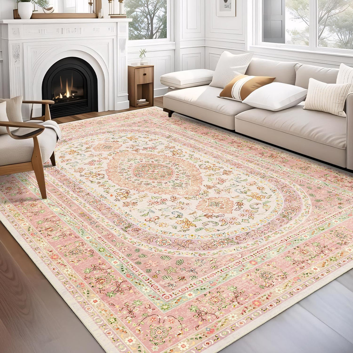 5x7 Area Rugs Modern Washable Rug for Living Room Bedroom