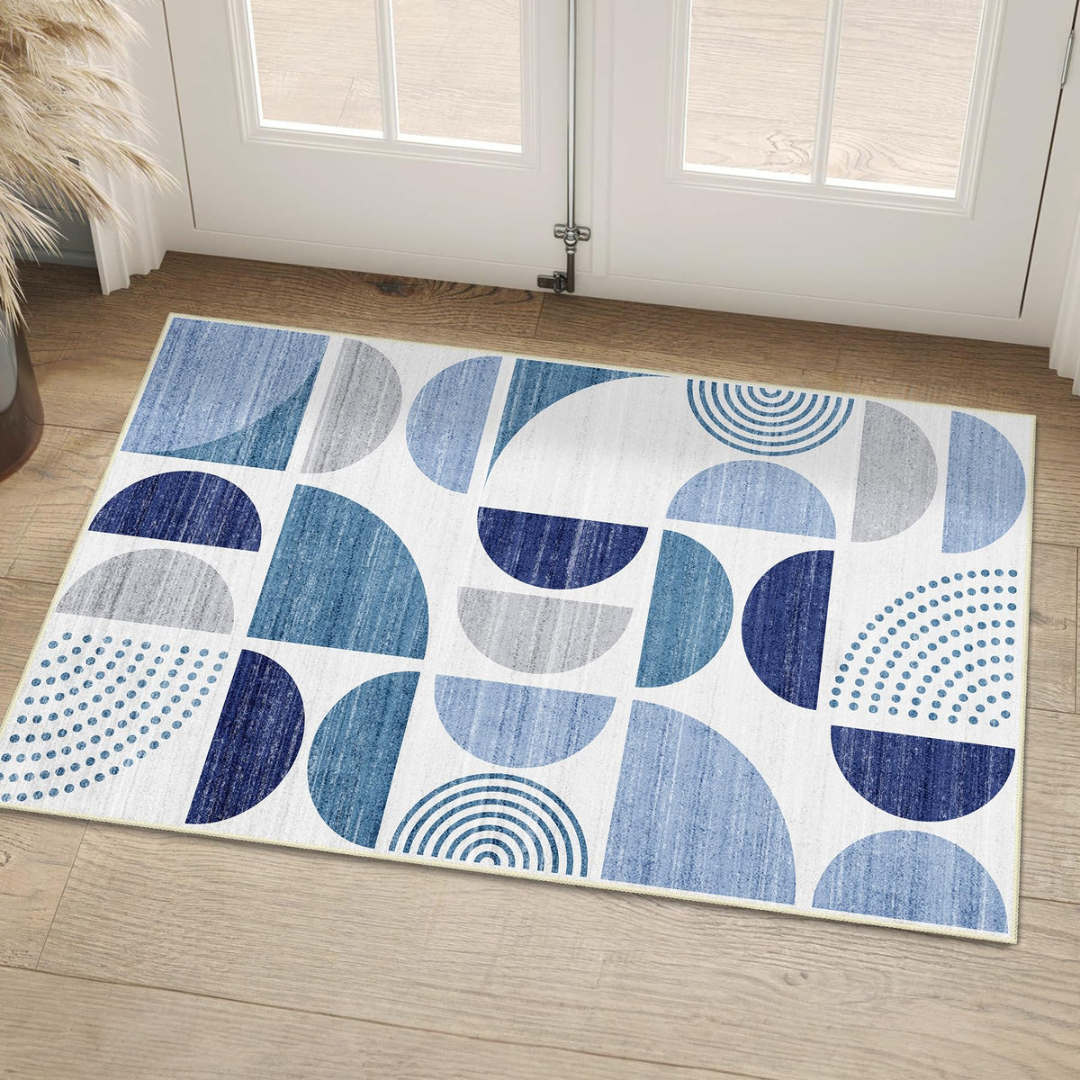 MUJOO 5x7 Area Rugs Washable,Boho Rugs Non Slip Modern Abstract Large