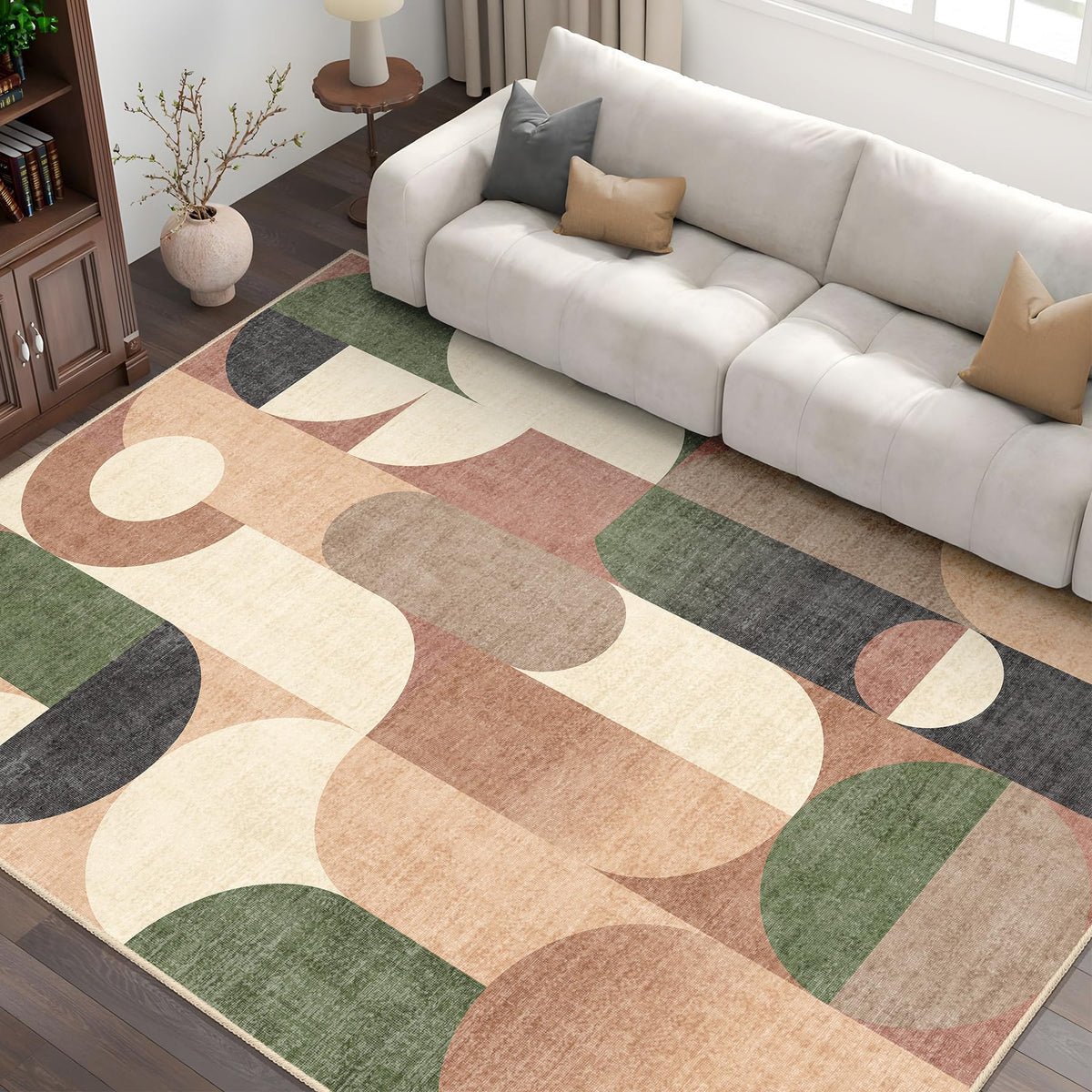 5x7 Area Rugs Modern Washable Rug for Living Room Bedroom