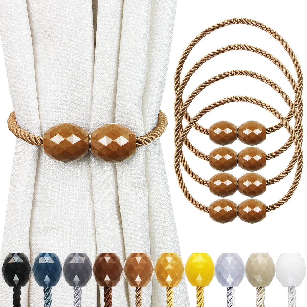 Strong Magnetic Curtain Tiebacks Decorative Rope Tie Backs Holdbacks Porlau
