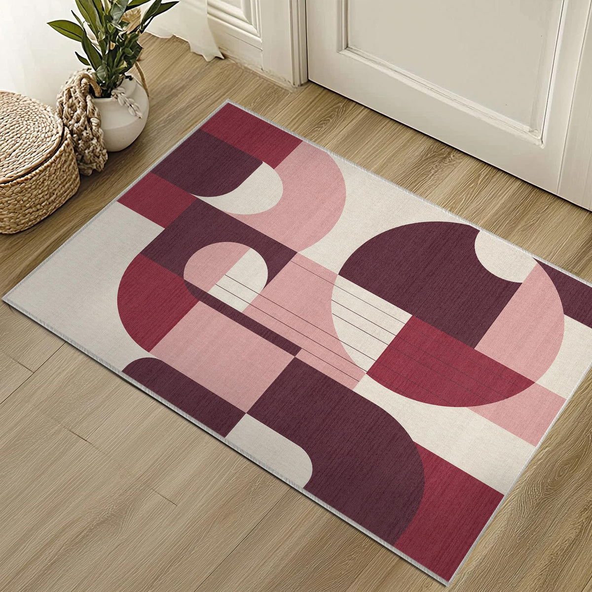 5x7 Area Rug Colorful Boho Geometric Carpet Modern Abstract Large Rug for Living Room Bedroom Machine Washable Non-Slip Rug for Dining Room Kids Playroom Office