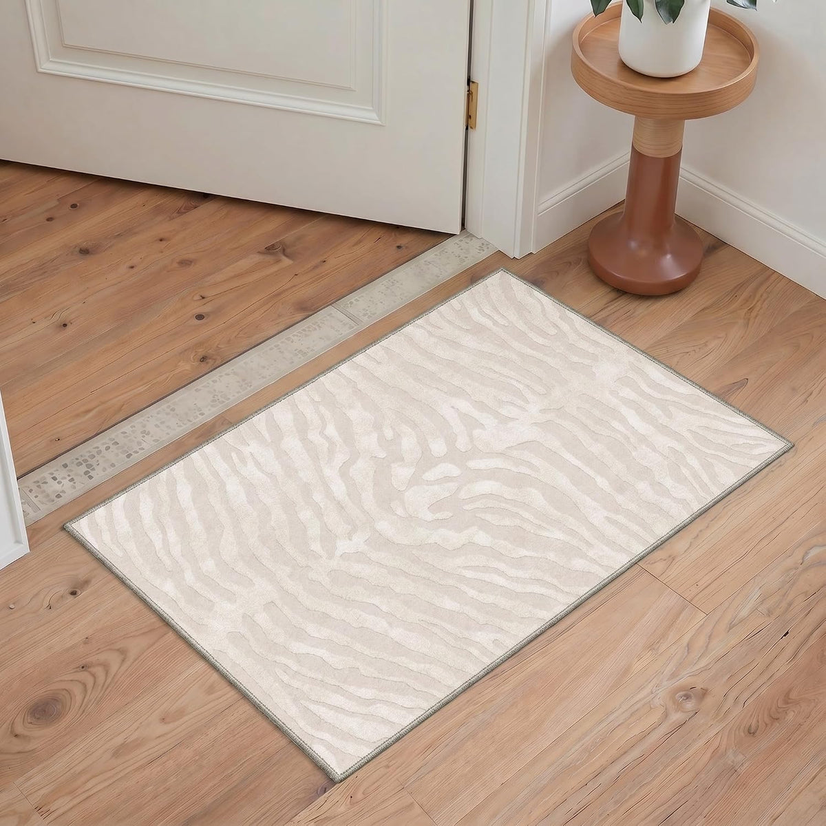 Bavni Zebra Print Rugs 5x7 Washable Area Carpet for Bedroom Living Room