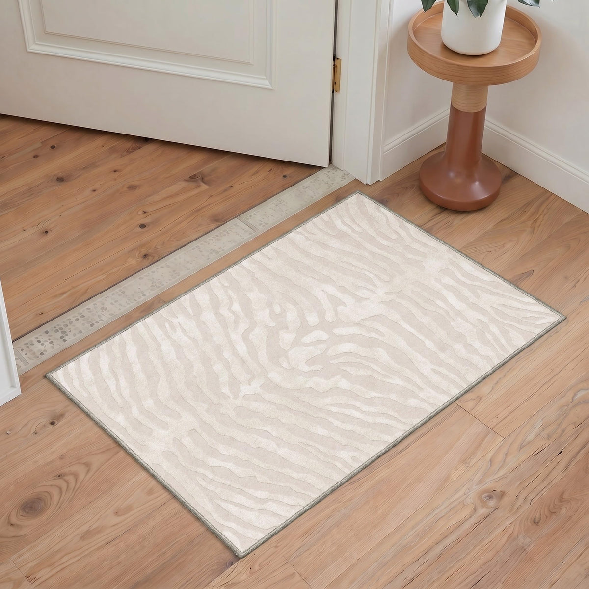 Bavni Zebra Print Rugs 5x7 Washable Area Carpet for Bedroom Living Room