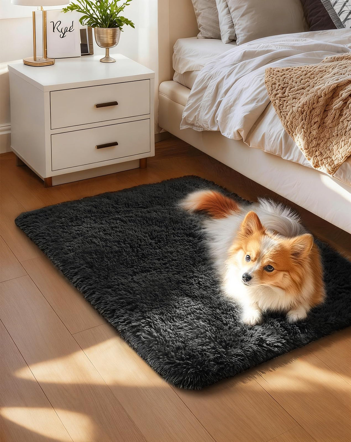 Ophanie Leopard Rugs for Bedroom Living Room, Cheetah Print Rug Fluffy Shag Large Fuzzy Plush Soft Throw,Large Shaggy Floor Faux Animal Throw 4x6 Carpets,Decor Aesthetic with Over 99 pcs Pile fibers