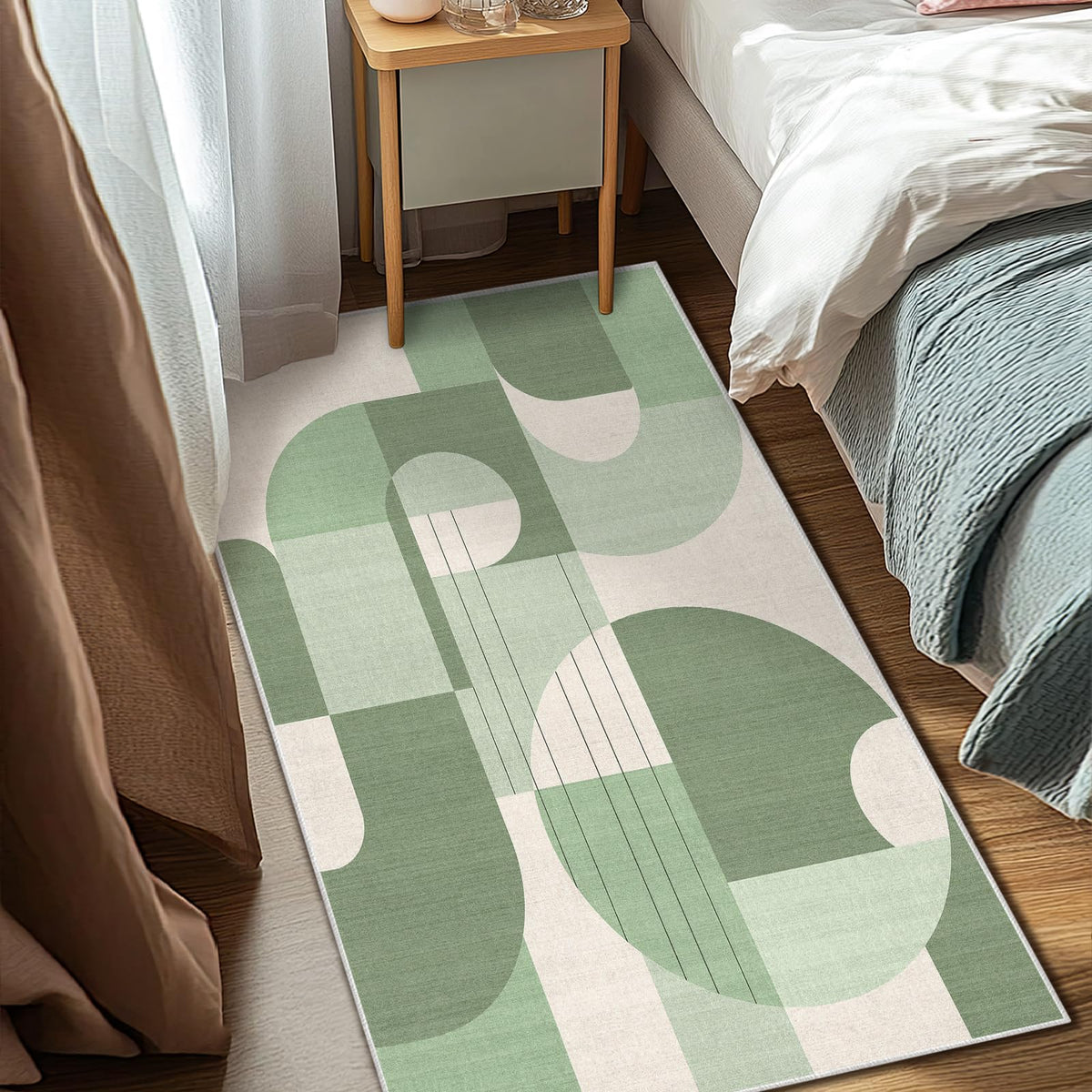 5x7 Area Rug Colorful Boho Geometric Carpet Modern Abstract Large Rug for Living Room Bedroom Machine Washable Non-Slip Rug for Dining Room Kids Playroom Office