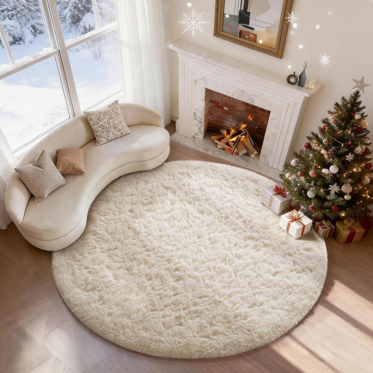 Ophanie Leopard Rugs for Bedroom Living Room, Cheetah Print Rug Fluffy Shag Large Fuzzy Plush Soft Throw,Large Shaggy Floor Faux Animal Throw 4x6 Carpets,Decor Aesthetic with Over 99 pcs Pile fibers