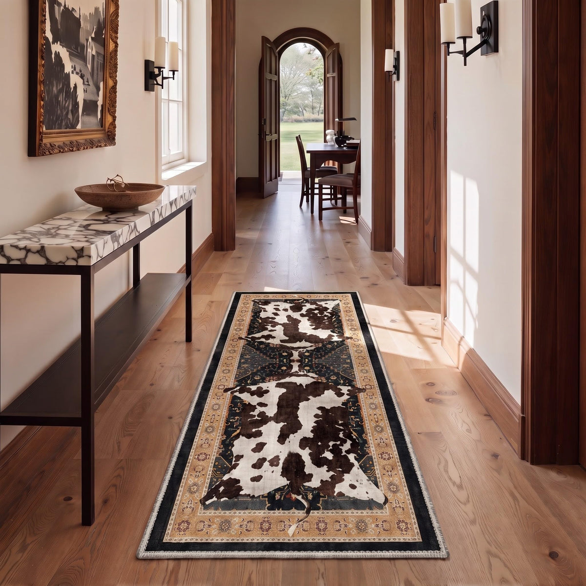 Bavni Leopard Rug 5x7 Cheetah Animal Print Rug Washable Jungle Rugs Blue