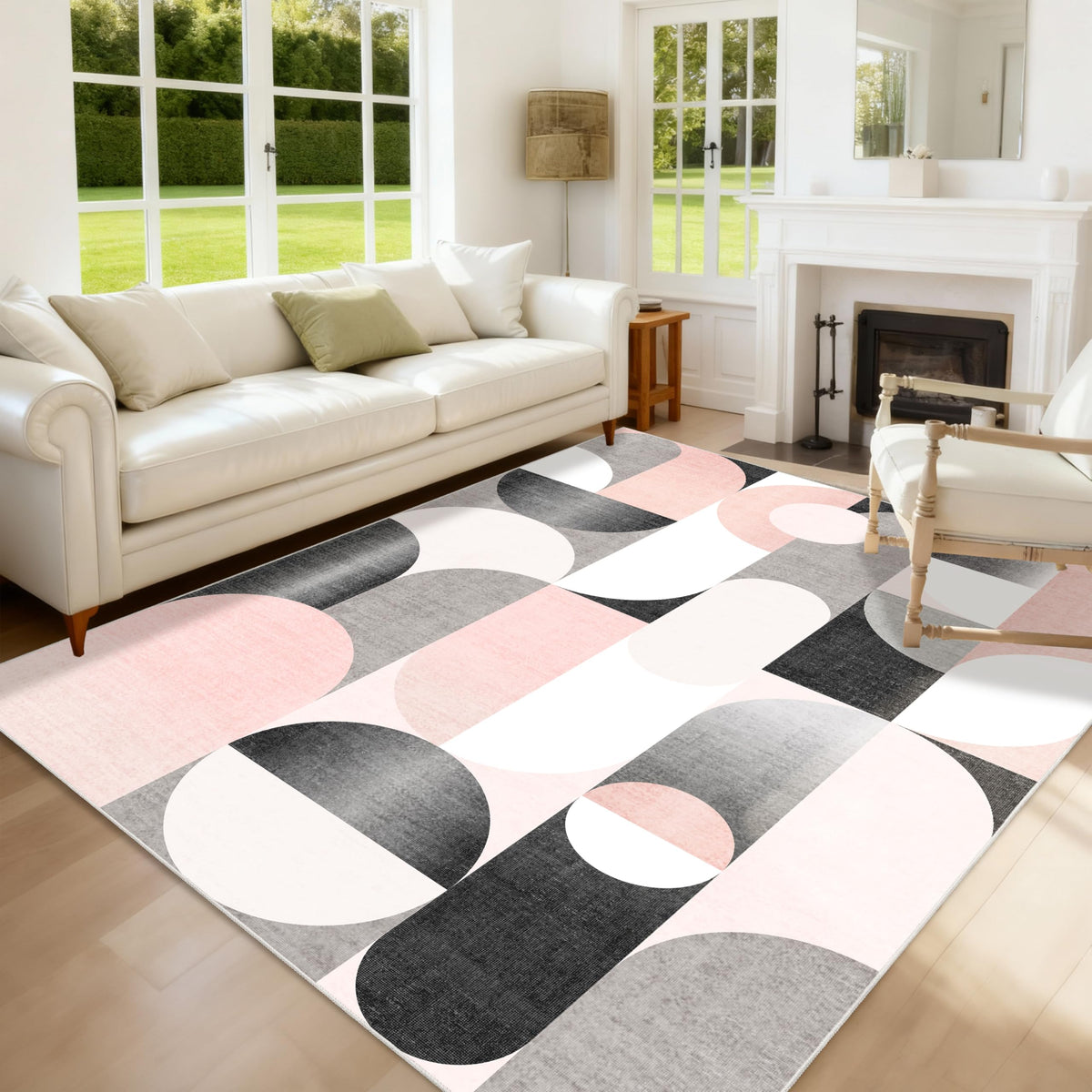 5x7 Area Rugs Modern Washable Rug for Living Room Bedroom