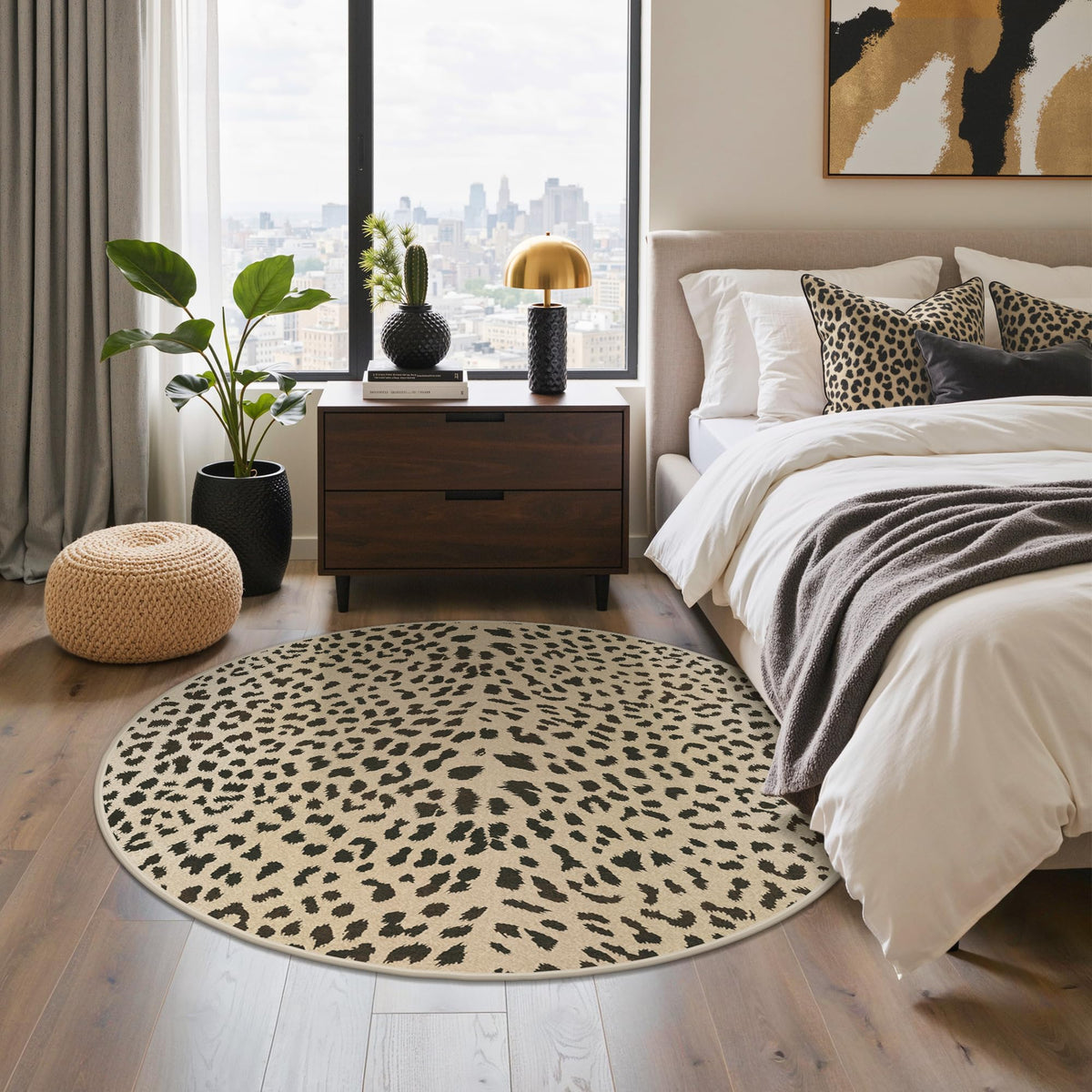 Bavni Zebra Print Rugs 5x7 Washable Area Carpet for Bedroom Living Room
