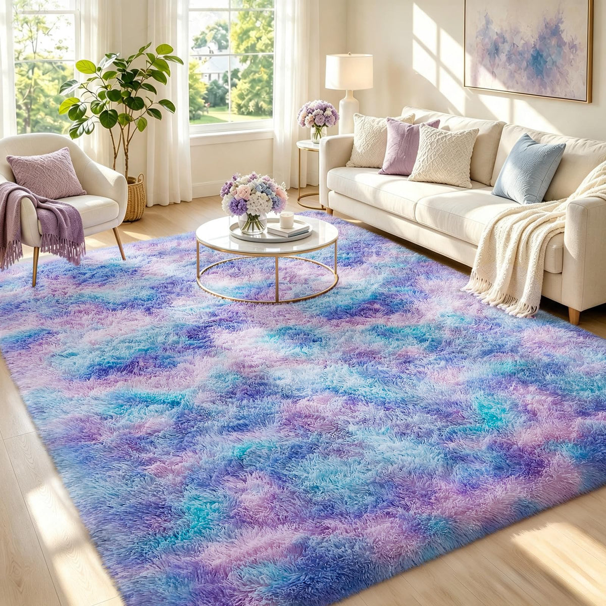 Ophanie Leopard Rugs for Bedroom Living Room, Cheetah Print Rug Fluffy Shag Large Fuzzy Plush Soft Throw,Large Shaggy Floor Faux Animal Throw 4x6 Carpets,Decor Aesthetic with Over 99 pcs Pile fibers