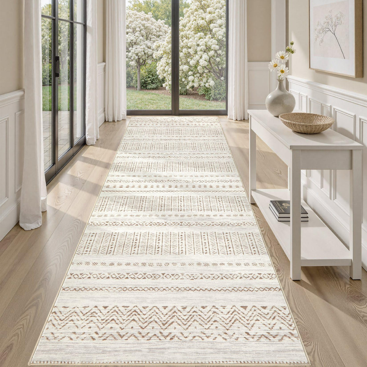 cotiled 6x9 Area Rugs for Living Room: Boho Washable Rug for Dining Room