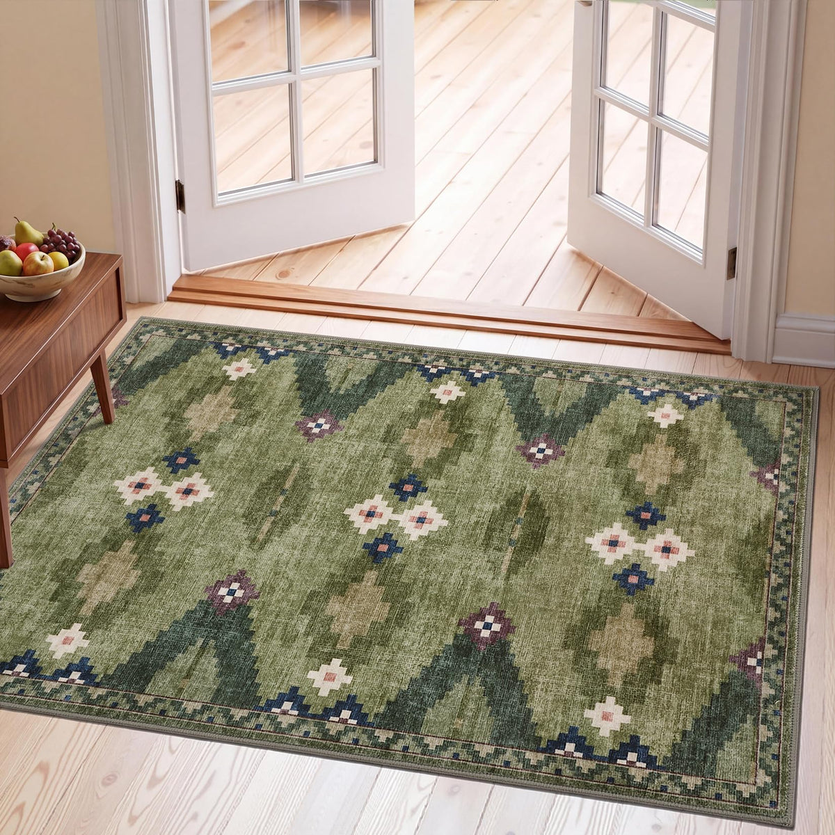 GarveeHome Modern Geometric Bedroom Washable 4x6 Small Living Room Rugs