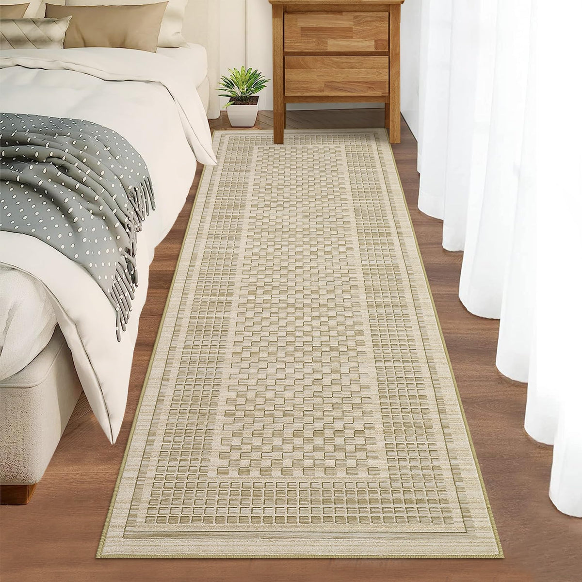 GarveeHome Large Living Room Rugs 8x10 Area Rugs Machine Washable Modern Geometric Neutral Rug Non Slip Low Pile Farmhouse Stain Resistant Carpet for Bedroom Nursery Classroom Dorm 8 ft x10 ft Multi