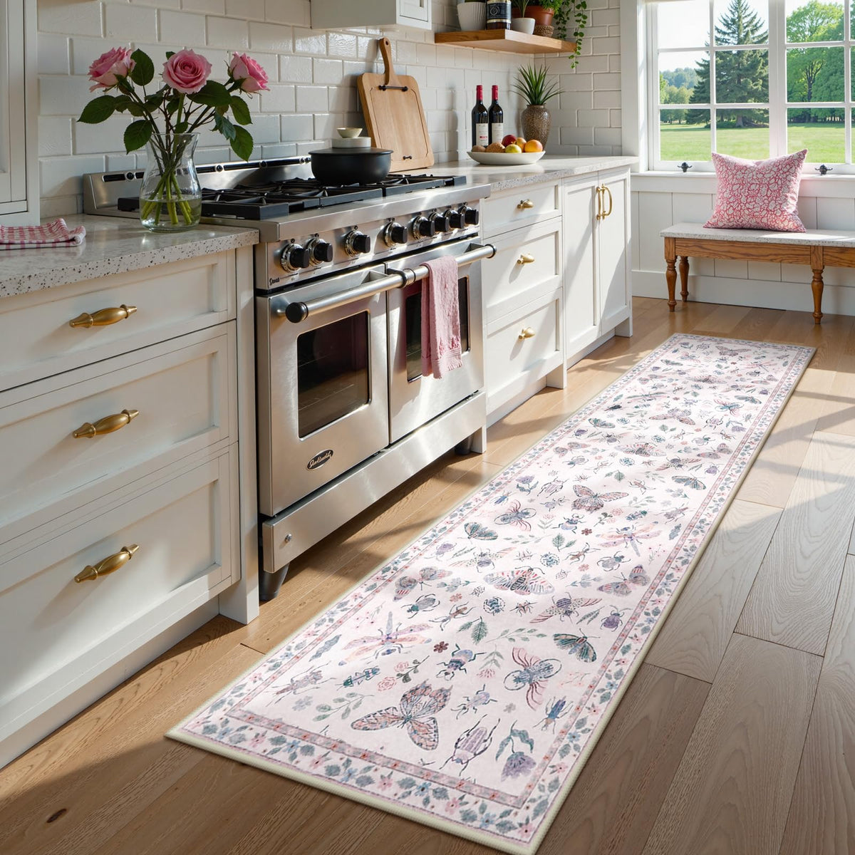 Lahome Insect 5x7 Area Rugs, Soft Bug Washable Rugs for Bedroom Living Room