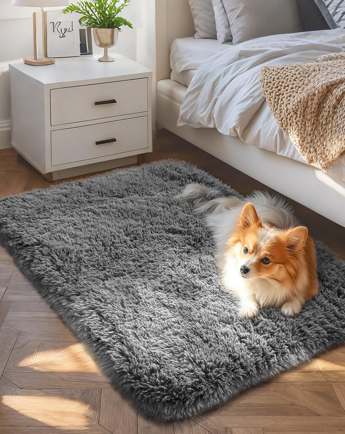 Ophanie Leopard Rugs for Bedroom Living Room, Cheetah Print Rug Fluffy Shag Large Fuzzy Plush Soft Throw,Large Shaggy Floor Faux Animal Throw 4x6 Carpets,Decor Aesthetic with Over 99 pcs Pile fibers