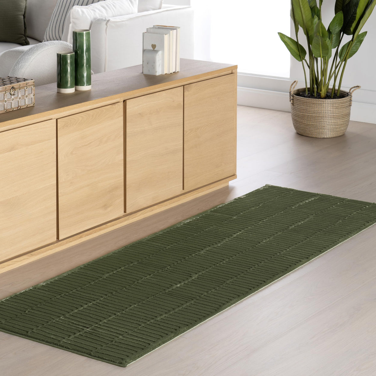 nuLOOM Kailani Cream Geometric Washable Area Rug, 7' x 9'