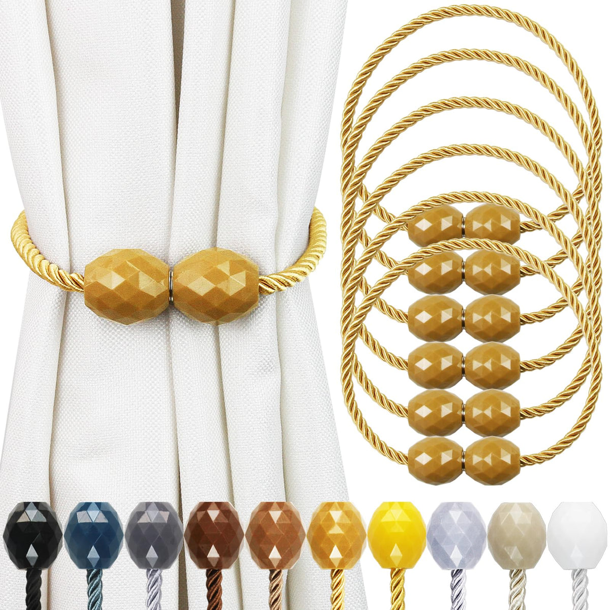 Strong Magnetic Curtain Tiebacks Decorative Rope Tie Backs Holdbacks Porlau
