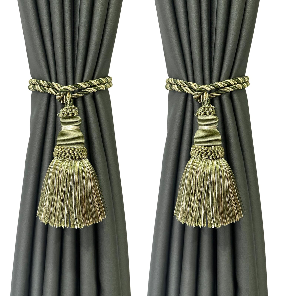 2 Pack Curtain Tie Backs Rope Tassels for Curtain Holdback