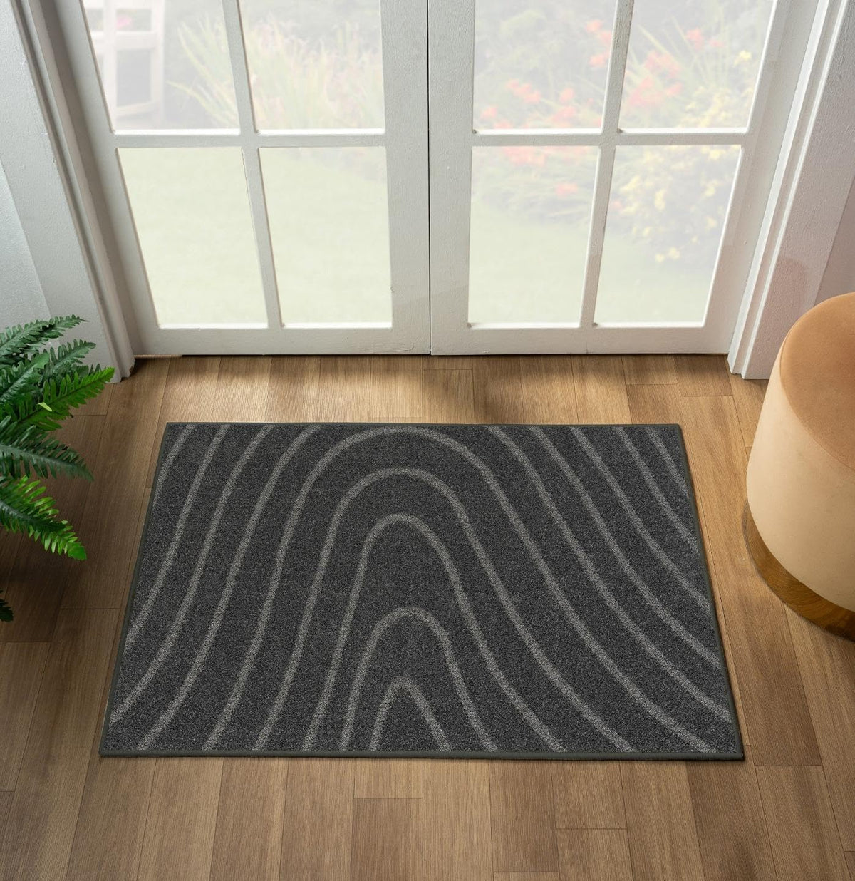 LUXE WEAVERS Modern Geometric Wave Cream 6x9 Area Rug