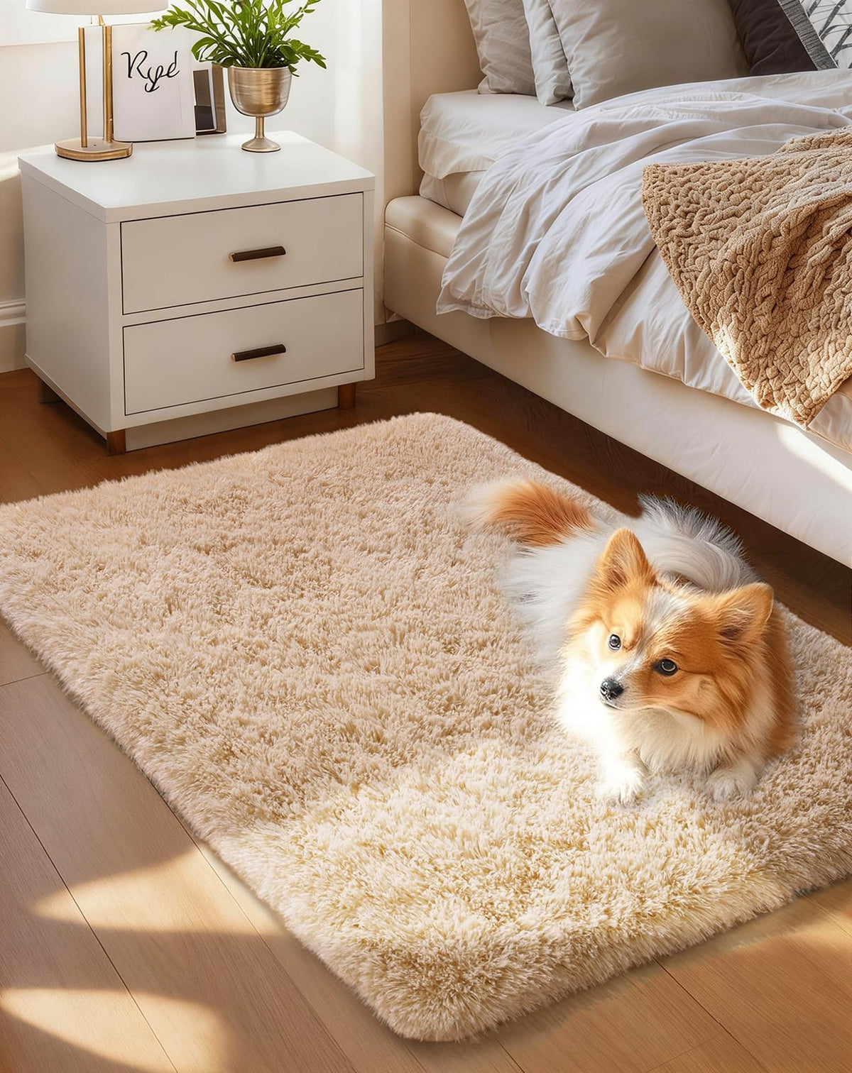 Ophanie Leopard Rugs for Bedroom Living Room, Cheetah Print Rug Fluffy Shag Large Fuzzy Plush Soft Throw,Large Shaggy Floor Faux Animal Throw 4x6 Carpets,Decor Aesthetic with Over 99 pcs Pile fibers