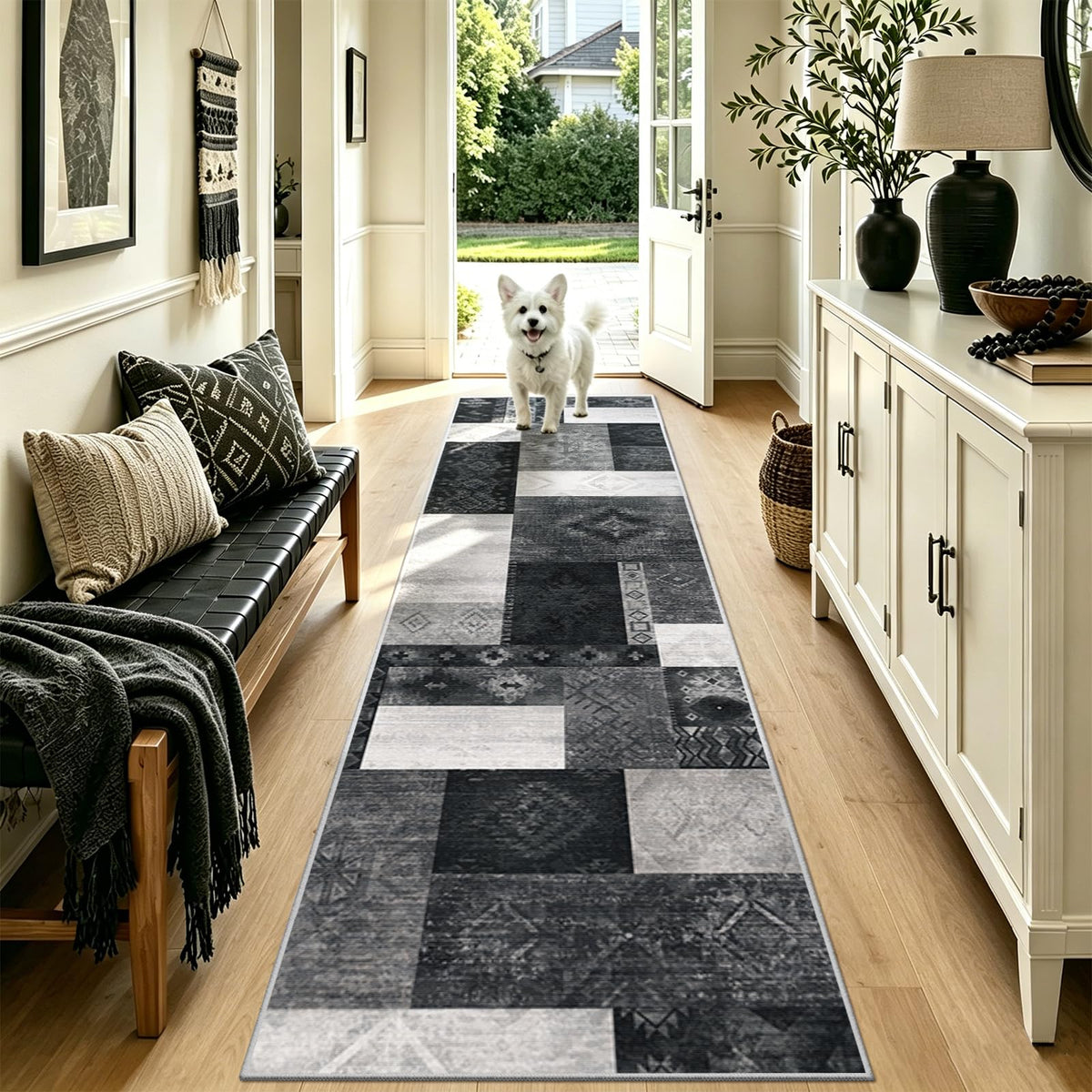 Yinhua Living Room Rug 5x7 Geometric Area Rugs Washable Non Slip, Colofrul