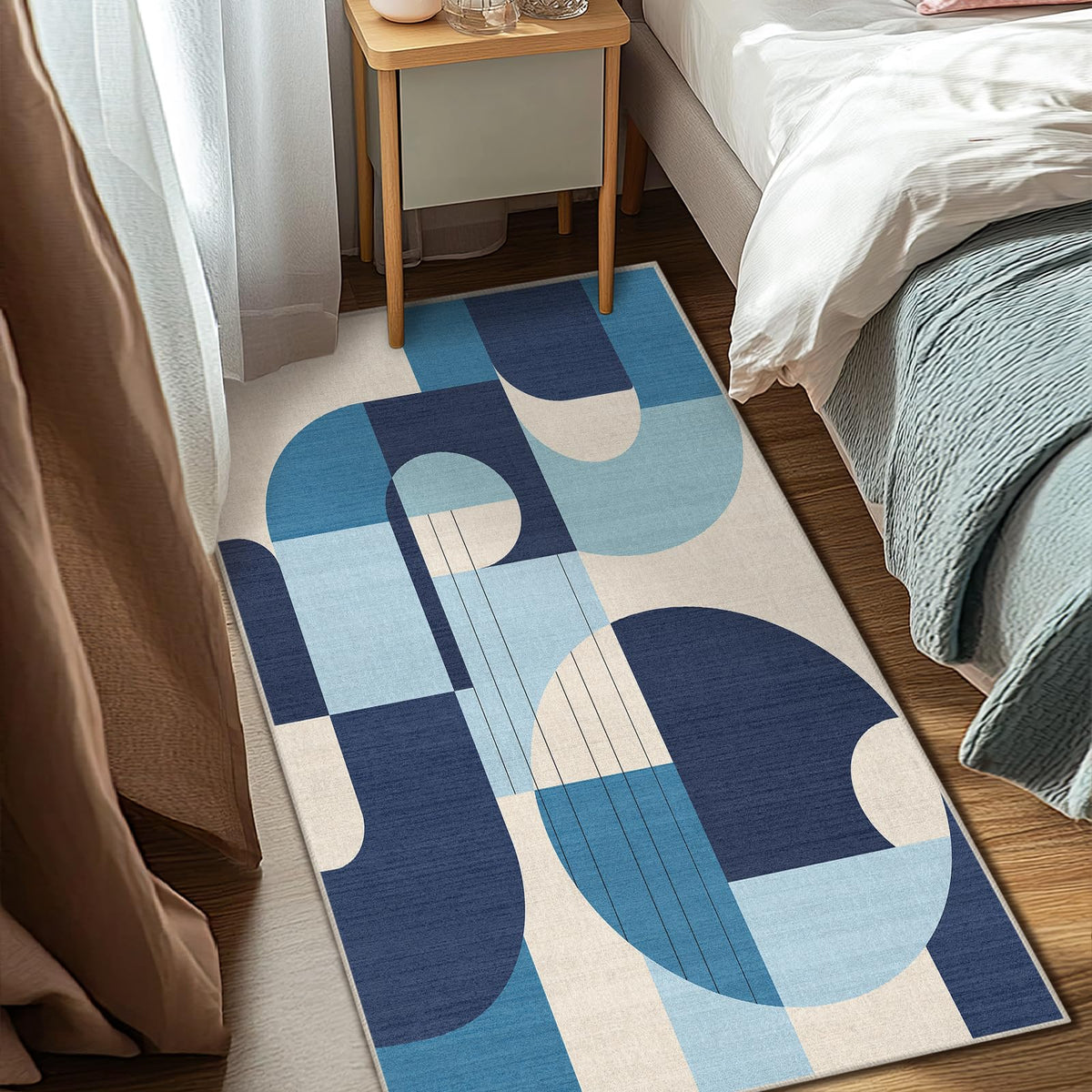 5x7 Area Rug Colorful Boho Geometric Carpet Modern Abstract Large Rug for Living Room Bedroom Machine Washable Non-Slip Rug for Dining Room Kids Playroom Office