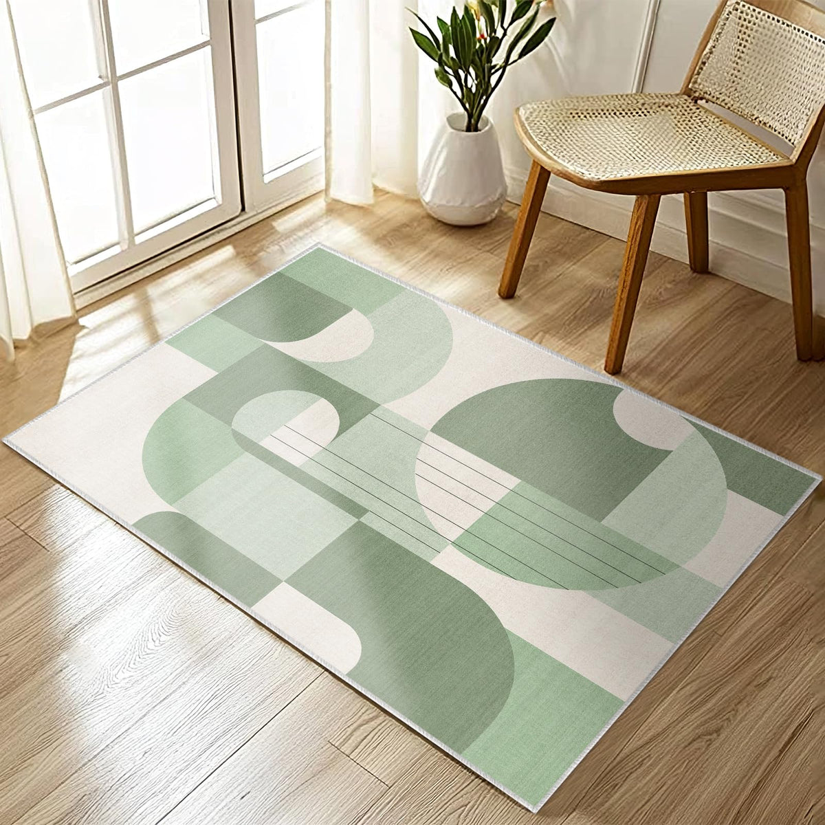 5x7 Area Rug Colorful Boho Geometric Carpet Modern Abstract Large Rug for Living Room Bedroom Machine Washable Non-Slip Rug for Dining Room Kids Playroom Office