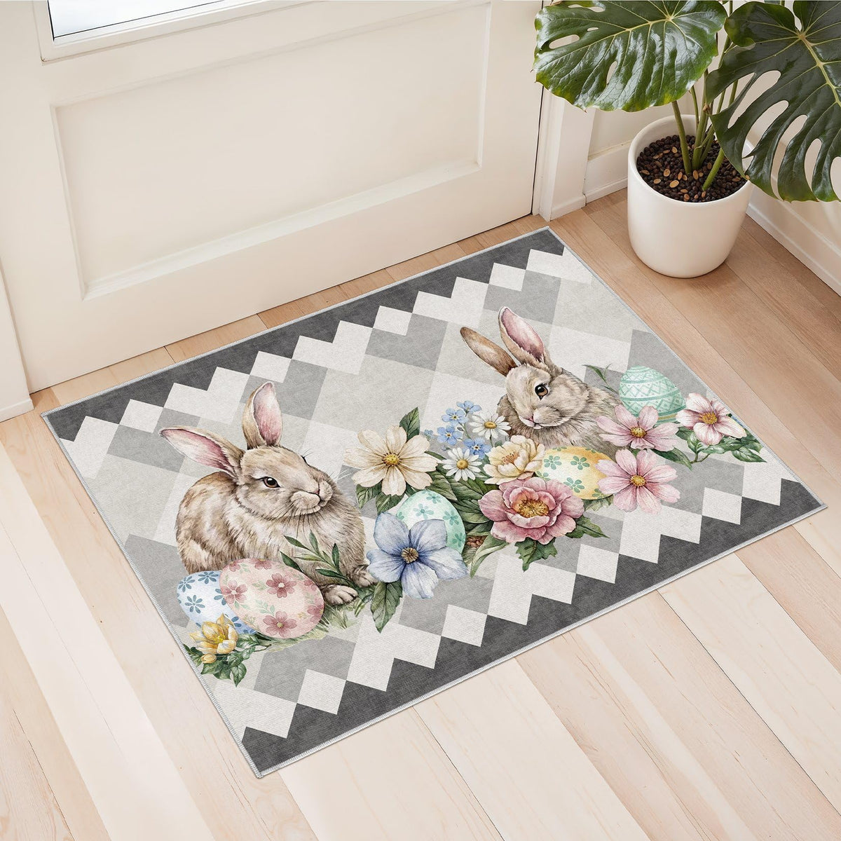 cotiled 6x9 Area Rugs for Living Room: Boho Washable Rug for Dining Room