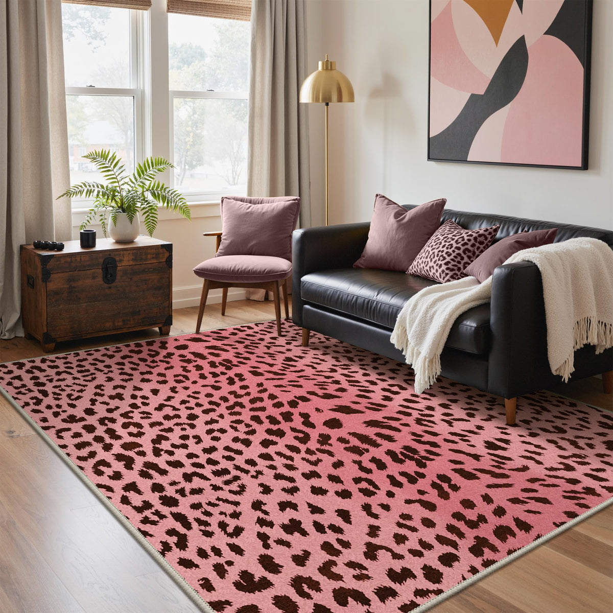 Bavni Zebra Print Rugs 5x7 Washable Area Carpet for Bedroom Living Room