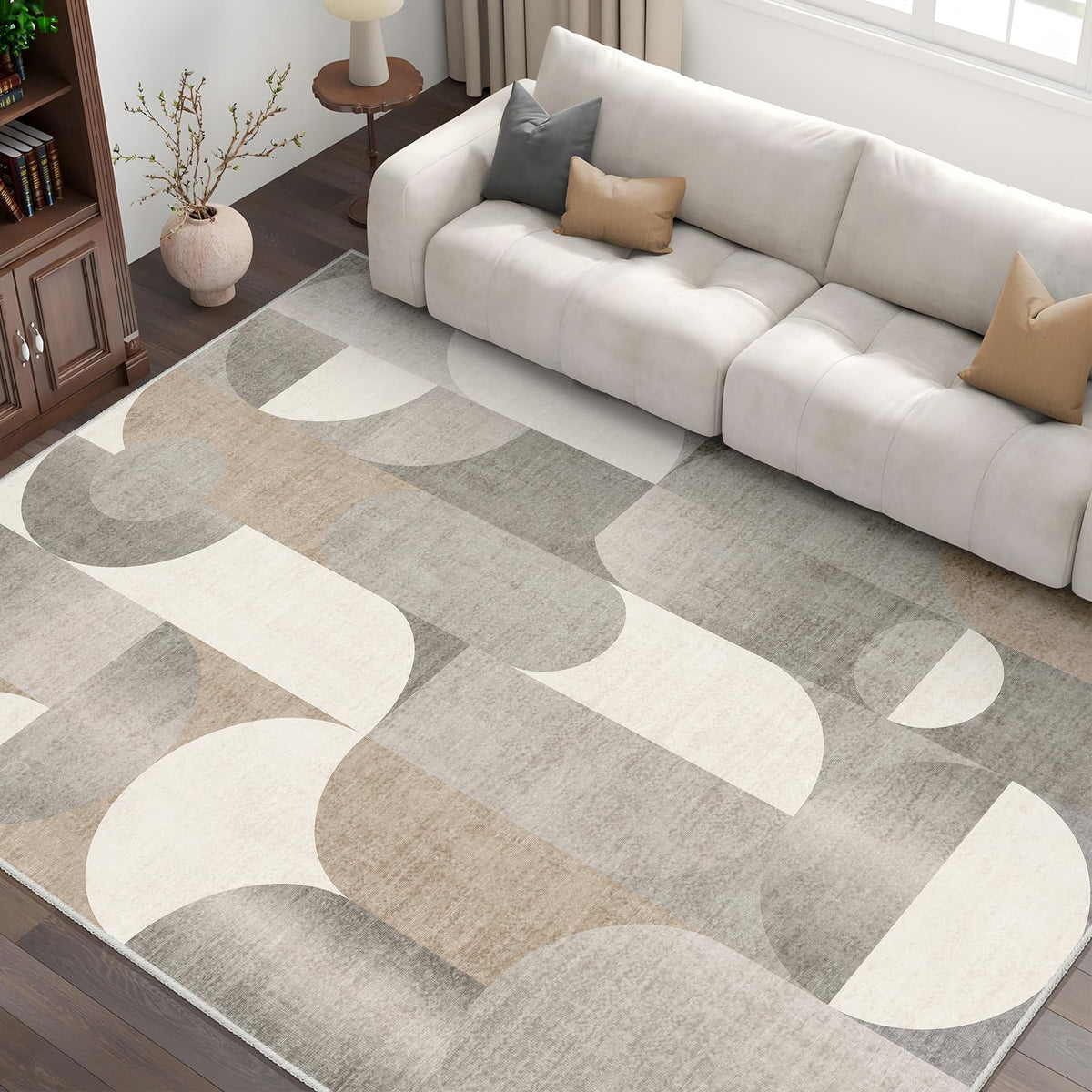 5x7 Area Rugs Modern Washable Rug for Living Room Bedroom
