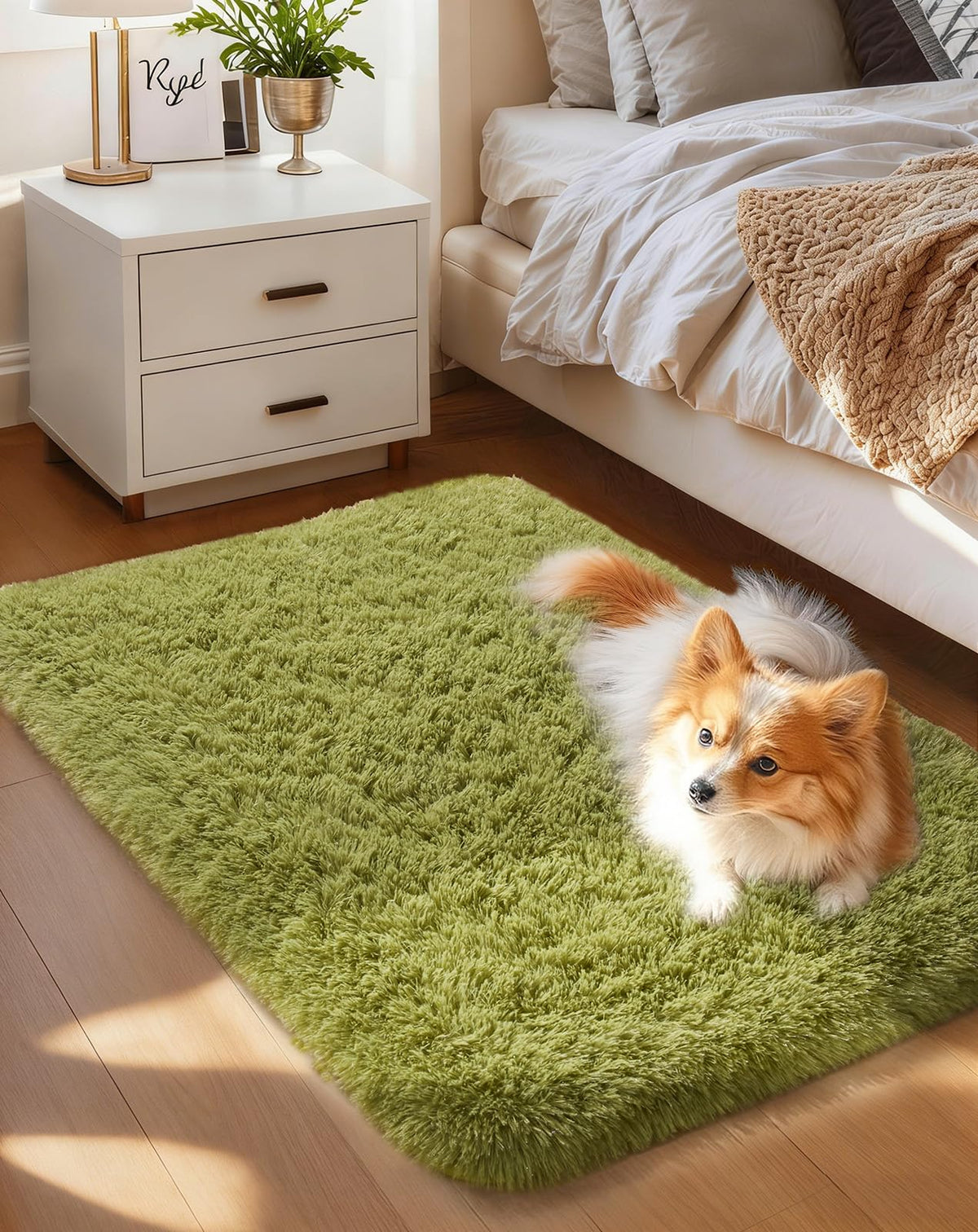 Ophanie Leopard Rugs for Bedroom Living Room, Cheetah Print Rug Fluffy Shag Large Fuzzy Plush Soft Throw,Large Shaggy Floor Faux Animal Throw 4x6 Carpets,Decor Aesthetic with Over 99 pcs Pile fibers