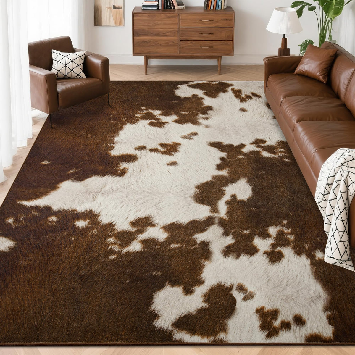 Foxmas 4x6 Leopard Area Rugs for Living Room