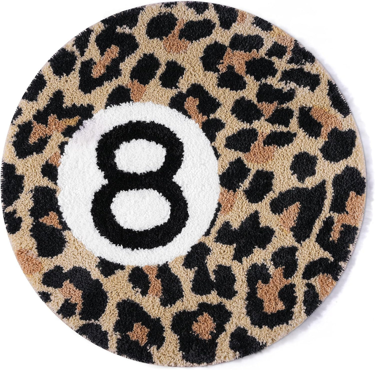 Dripykiaa Cheetah 8 Ball Round Area Rug 24 Inch Leopard Decor
