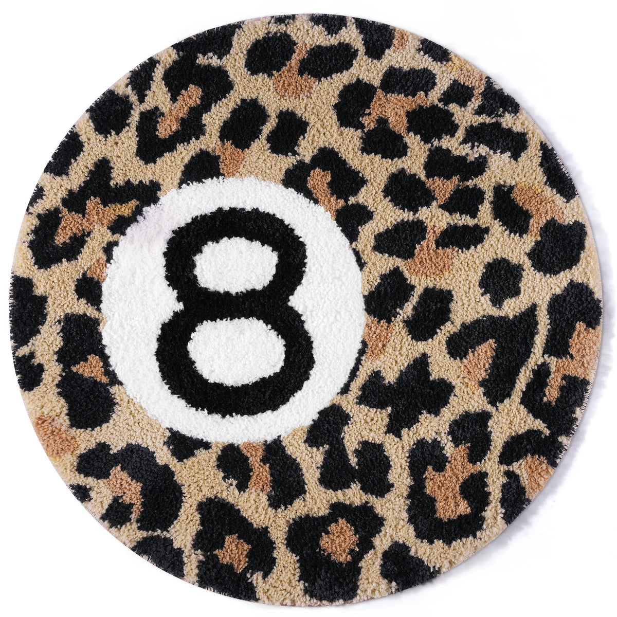 Dripykiaa Cheetah 8 Ball Round Area Rug 24 Inch Leopard Decor