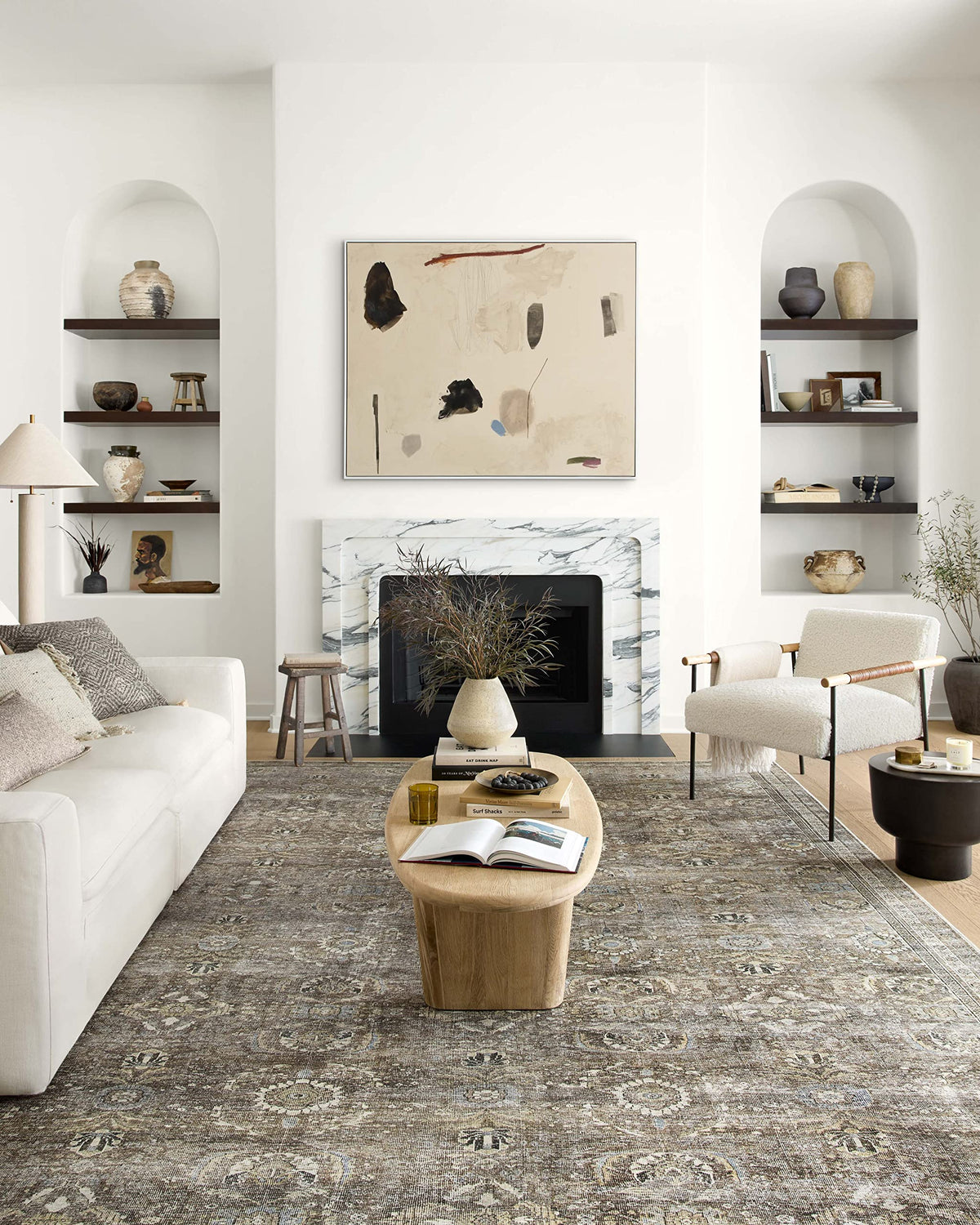 Loloi Layla Olive/Charcoal 7'-6" x 9'-6" Area Rug