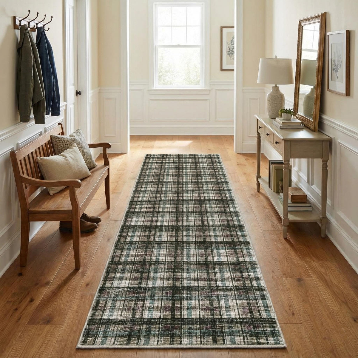 Large Living Room Rugs 8x10 Area Rugs Machine Washable Modern Geometric Neutral Rug Non Slip Low Pile Farmhouse Stain Resistant Carpet for Bedroom Nursery Classroom Dorm 8'x10' Multi