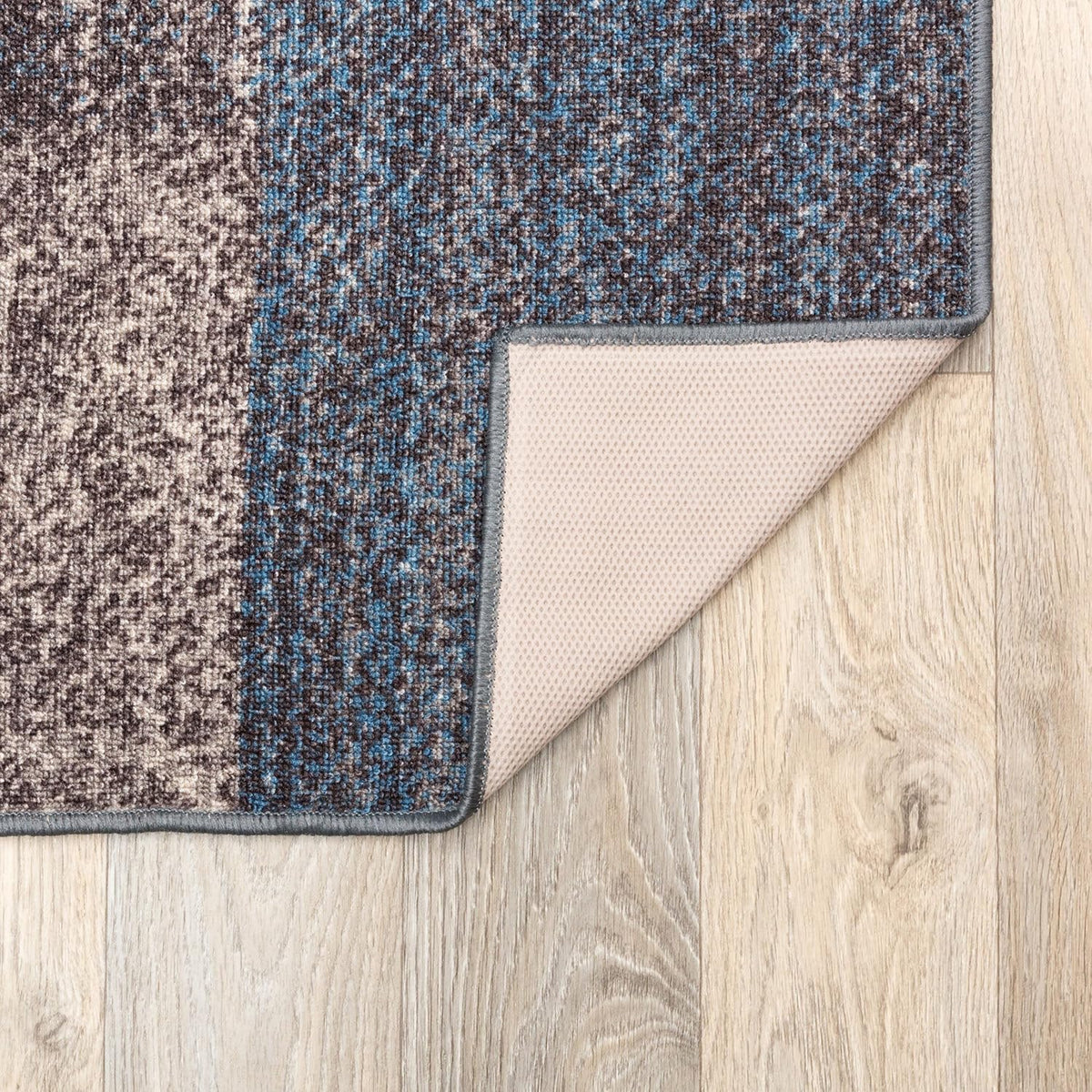 Rugshop Geometric Boxes Non-Slip Contemporary Area Rug Blue 5'3" x 7'3"